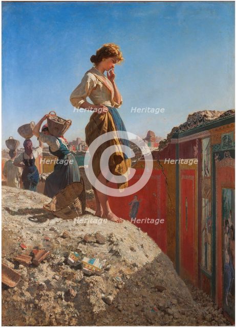 The excavations at Pompeii.