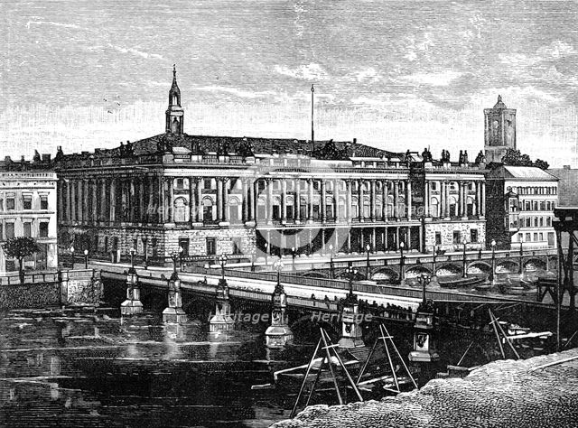 The Exchange and Frederick's Bridge, Berlin, 1900. Artist: Unknown