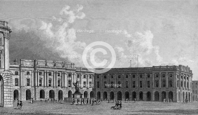 'The Exchange and Nelson's Monument, Liverpool', c1830s. Creator: Edward Francis.