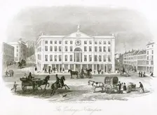 The Exchange, looking east, Nottingham, Nottinghamshire, 1845. Creator: Newman & Co