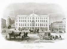 The Exchange, looking east, Nottingham, Nottinghamshire, 1845. Creator: Newman & Co