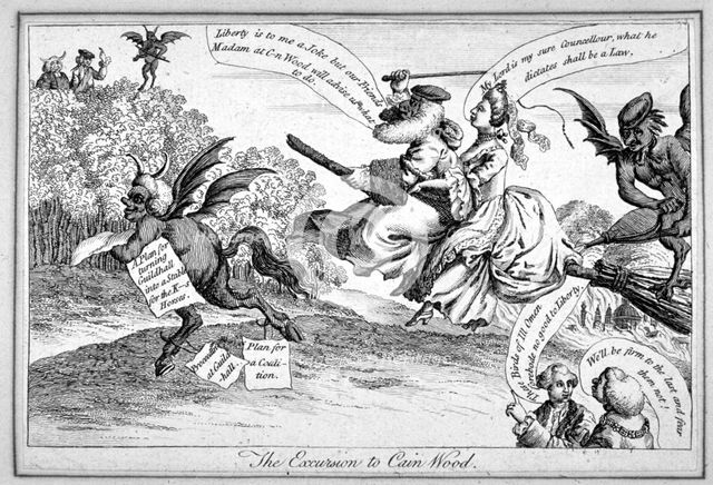 'The excursion to Cain Wood', 1771. Artist: Anon