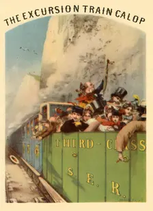 "The Excursion Train Galop", sheet music cover, c1860, (1945). Creator: Unknown