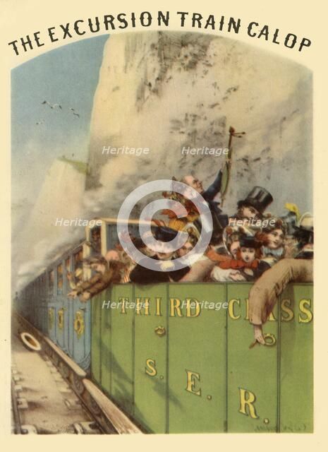 "The Excursion Train Galop", sheet music cover, c1860, (1945).  Creator: Unknown.