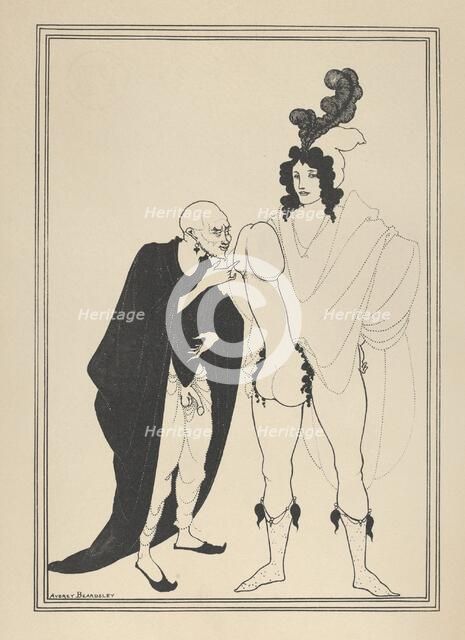 The Examination of the Herald, for "The Lysistrata of Aristophanes", ca. 1926. Creator: Aubrey Beardsley.