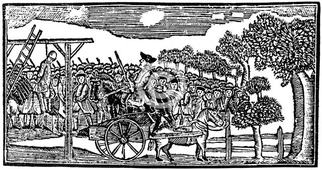 The execution at Lechmere Point, Cambridge, Massachusetts, 18th century (1954). Artist: Unknown