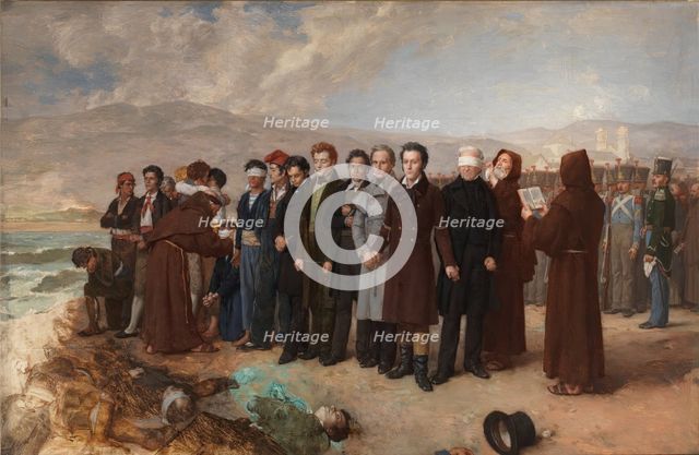 The Execution by Firing Squad of Torrijos and his Companions on the beach at Málaga, 1888. Creator: Antonio Gisbert.