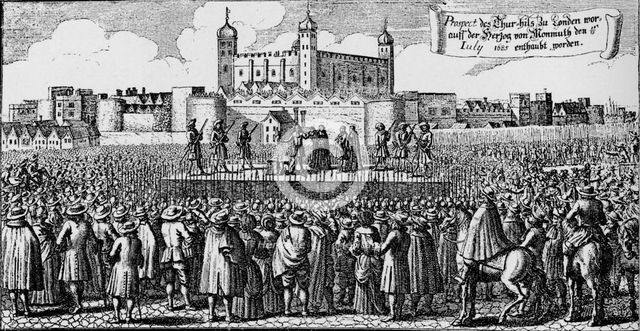 The execution of the Duke of Monmouth, Tower Hill, London, 15 July 1685 (1903). Artist: Unknown.
