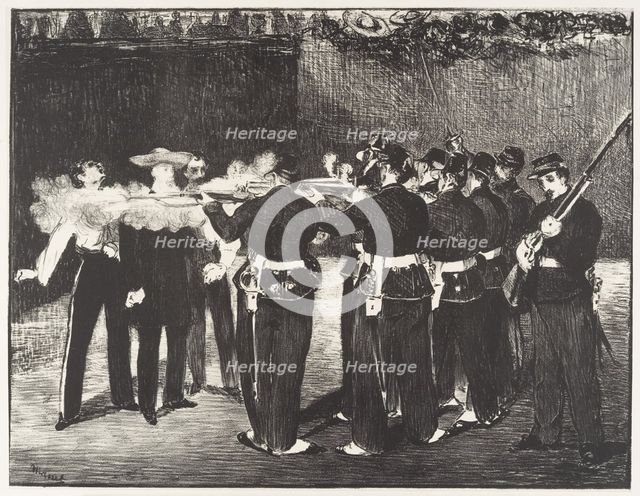 The Execution of the Emperor Maximilian (L'exécution de Maximilien), 1868. Creator: Edouard Manet.