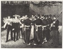 The Execution of the Emperor Maximilian (L'exécution de Maximilien), 1868. Creator: Edouard Manet