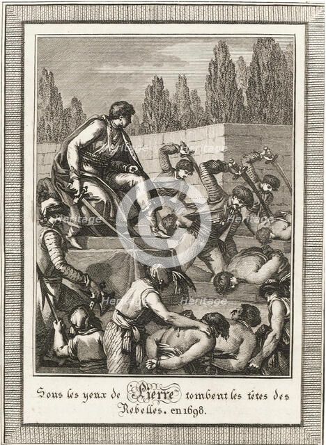 The execution of the Streltsy. From: Histoire de Russie by Blin de Sainmore, c. 1800. Artist: David, François-Anne (1741-1824)