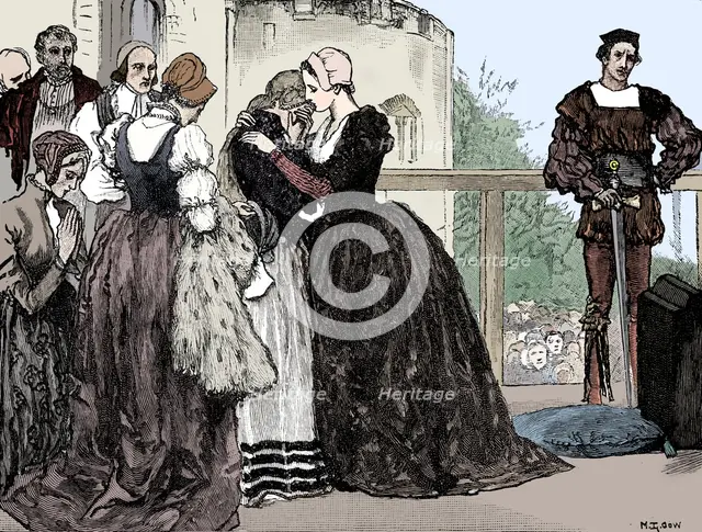 The execution of Anne Boleyn, 1536. Artist: Unknown.