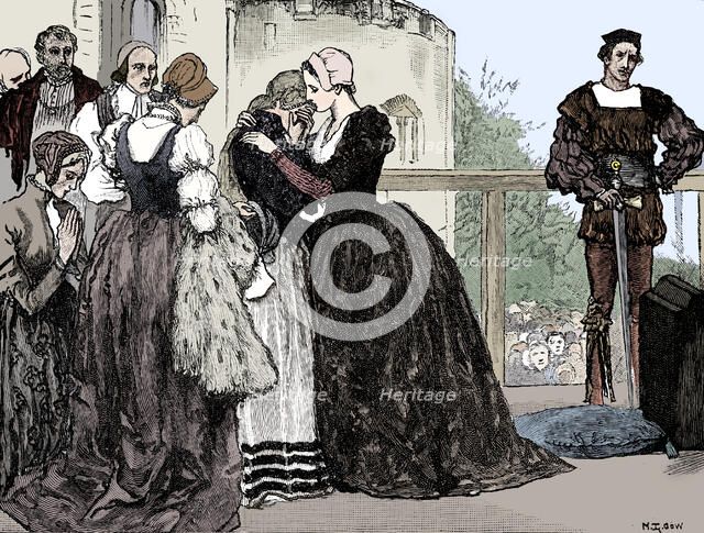 The execution of Anne Boleyn, 1536. Artist: Unknown.