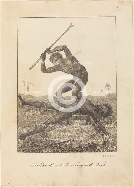 The Execution of Breaking on the Rack, 1793. Creator: William Blake.
