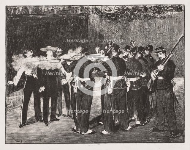 The Execution of Emperor Maximilian, 1867. Creator: Edouard Manet (French, 1832-1883).