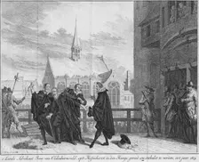 The execution of Johan van Oldenbarneveldt, 1619, (1754). Creator: Isaak Tirion
