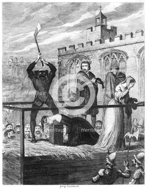 The execution of Lady Jane Grey, 1554 (1840). Artist: George Cruikshank