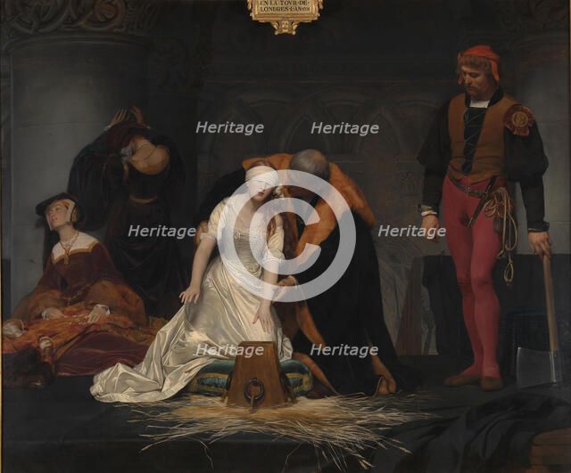 The Execution of Lady Jane Grey, 1833. Artist: Delaroche, Paul Hippolyte (1797-1856)