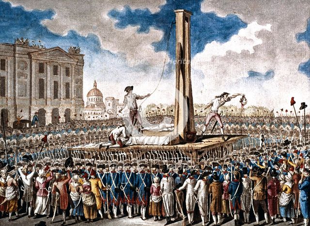 The Execution of Louis XVI in the Place de la Revolution on 21 January 1793, 1790s.