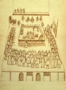 The execution of Mary, Queen of Scots, 1587. Creator: Robert Beale