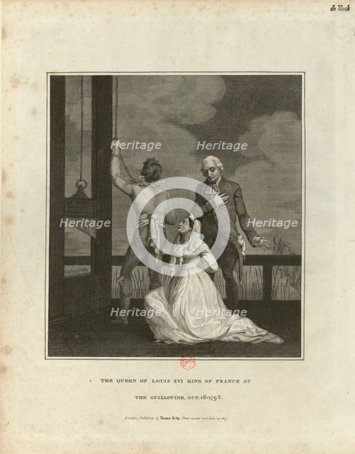 The Execution of Marie Antoinette on October 16, 1793, 1815. Creator: Anonymous.