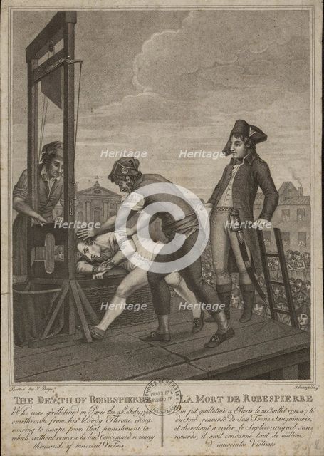 The execution of Robespierre on 28 July 1794, 1794.