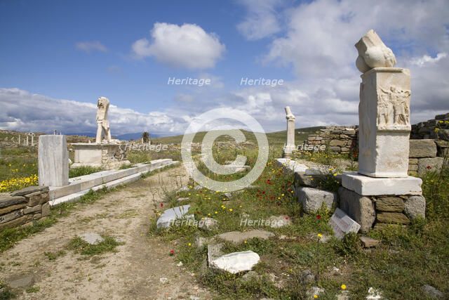 The Exedra of Dionysus on Delos Island, Greece. Artist: Samuel Magal