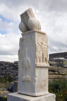 The Exedra of Dionysus on Delos Island, Greece. Creator: Samuel Magal