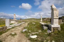 The Exedra of Dionysus on Delos Island, Greece. Creator: Samuel Magal