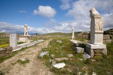 The Exedra of Dionysus on Delos Island, Greece. Creator: Samuel Magal