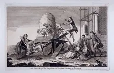 The Exercise of See Saw Vauxhall Gardens, Lambeth, London, c1745. Artist: Anon