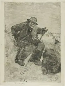 The Exhausted Ragpicker, 1880. Creator: Jean Francois Raffaelli