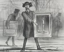 The Exhibition of 1859 (plate 1): They have Refused this, the Ignoramuses!, 1859. Creator: Honoré Daumier (French, 1808-1879)