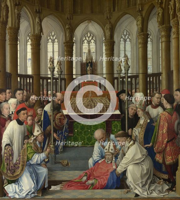 The Exhumation of Saint Hubert, 1430s. Artist: Weyden, Rogier, van der (ca. 1399-1464)