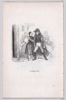 The Exiled from The Complete Works of Béranger, 1836. Creator: Auguste Raffet