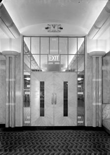 The exit to the foyer, Odeon cinema, Leicester Square, London, 1937. Artist: J Maltby
