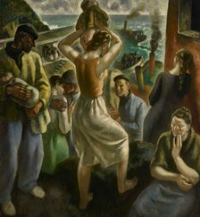 The Exodus. Triptych of War, central panel, 1937-1938. Creator: Arteta, Aurelio (1879-1940)
