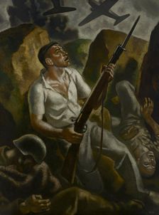 The Exodus. Triptych of War, left panel, 1937-1938. Creator: Arteta, Aurelio (1879-1940)