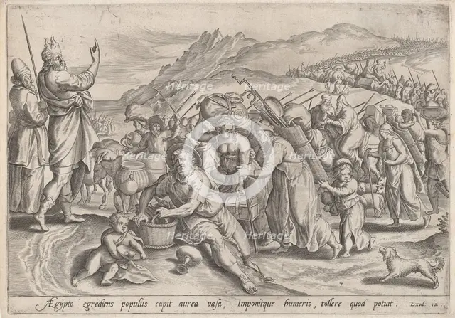 The Exodus from Egypt, c.1585. Creator: Johann Sadeler I.
