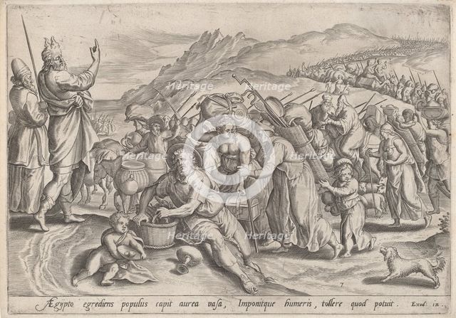 The Exodus from Egypt, c.1585. Creator: Johann Sadeler I.