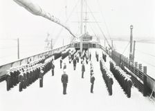 The Exmouth training ship, River Thames, London, 1937