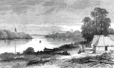 The Expedition against the Malays: Camp at Passir Salak, Perak River, 1876. Creator: Unknown
