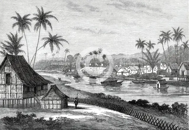 The Expedition against the Malays: View of the Encampment, Bandar Bahru...1876. Creator: Unknown.