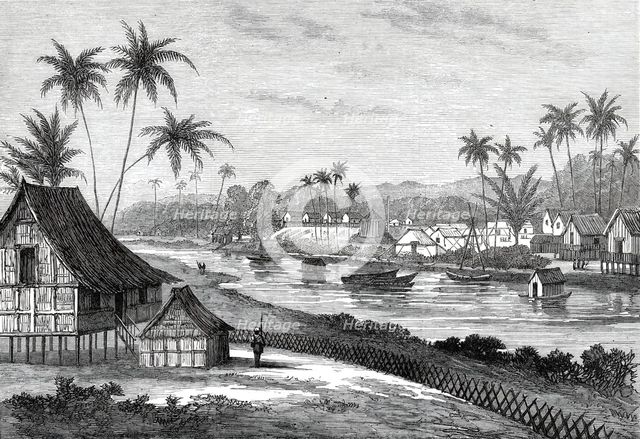 The Expedition against the Malays: View of the Encampment, Bandar Bahru...1876. Creator: Unknown.