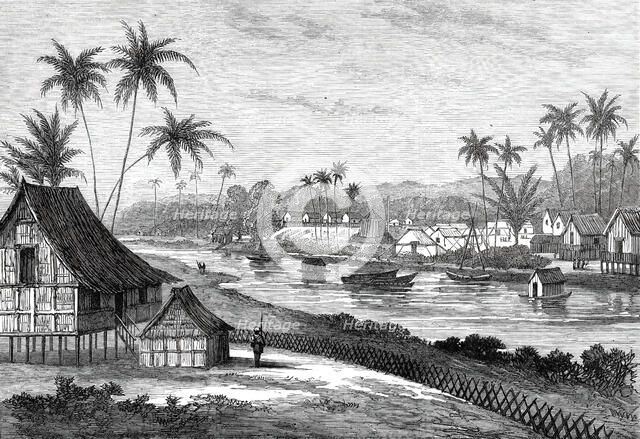 The Expedition against the Malays: View of the Encampment, Bandar Bahru...1876. Creator: Unknown.