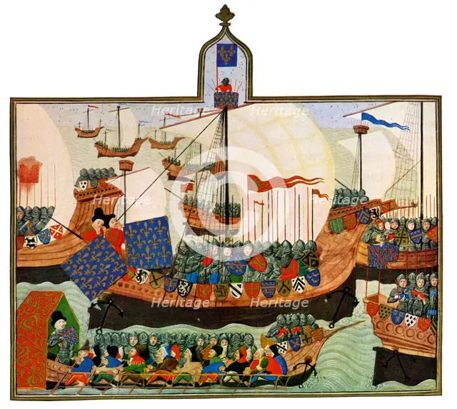 'The Expedition of the French and Genoese to Barbary', 15th Century.Artist: Master of the Harley Froissart