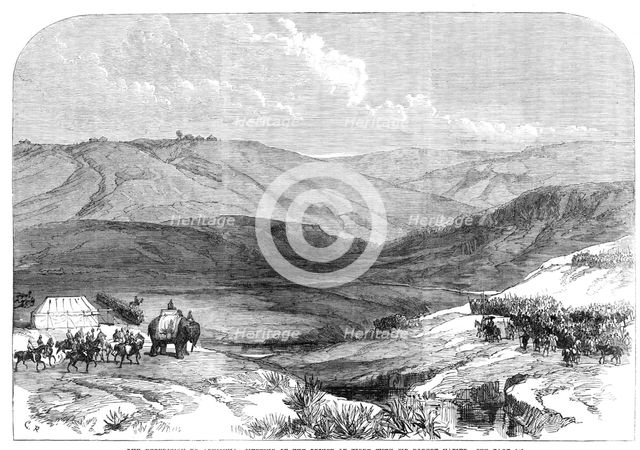 The Expedition to Abyssinia: meeting of the Prince of Tigre with Sir Robert Napier, 1868. Creator: C. R..