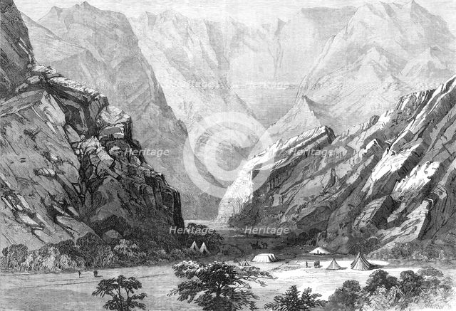 The Expedition to Abyssinia: the Mayen Wells, half way to Senafe, 1868. Creator: Mason Jackson.