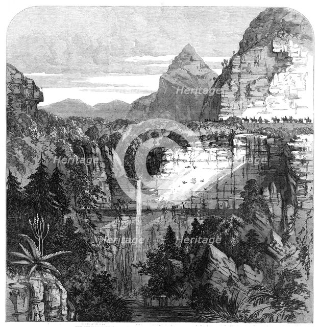 The Expedition to Abyssinia: waterfall on the Mai Muna, near Senafe, 1868. Creator: Unknown.