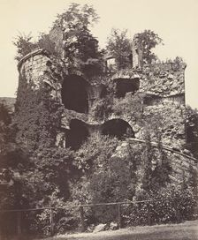 The Exploded Tower, Heidelberg Castle, c. 1865. Creator: Adolphe Braun